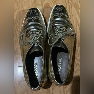 Silver Prada Shoes